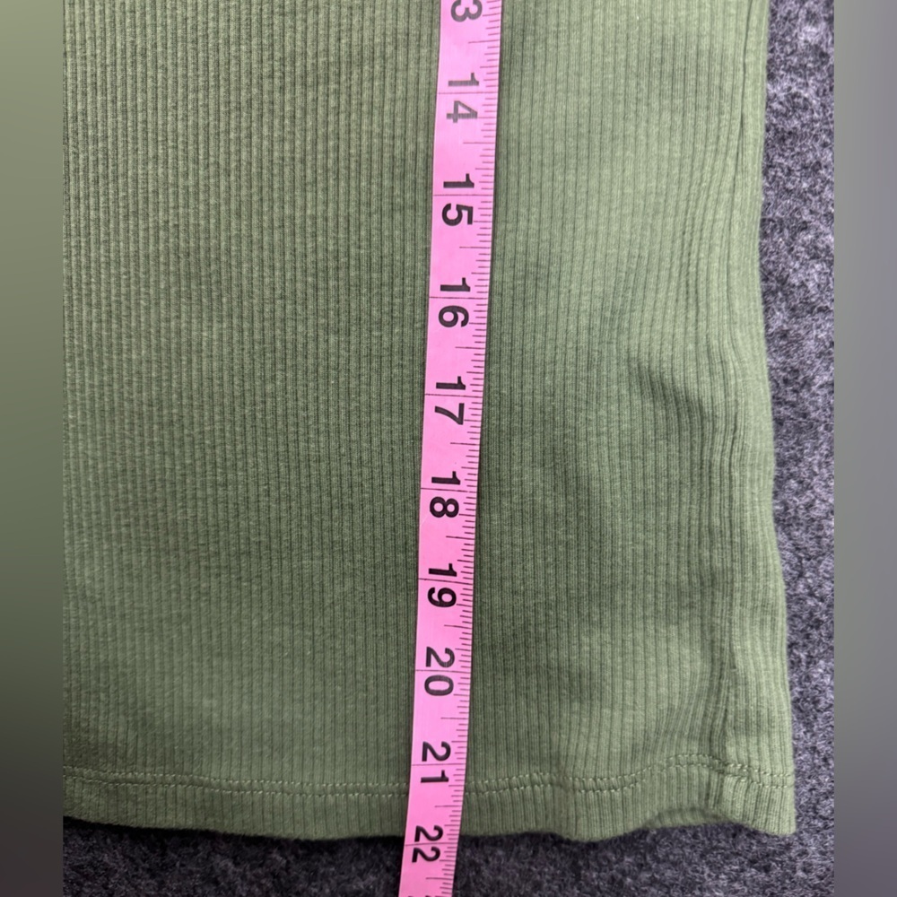 J. Crew Women's Green Rib Ruffle Sleeve Top - Picture 5 of 8